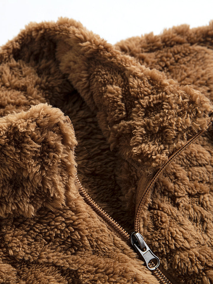 John | Geometric Jacquard Teddy Jacket