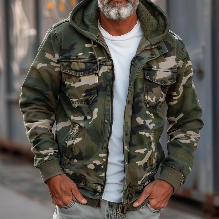 Sam | Camo jacket in cotton blend